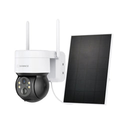 Pack of 2, 4MP Pan & Tilt Wire-Free IP Camera, Battery/Solar Powered, Color Night Vision, 2-Way Audio, Works with Alexa, PIR Humanoid Detection