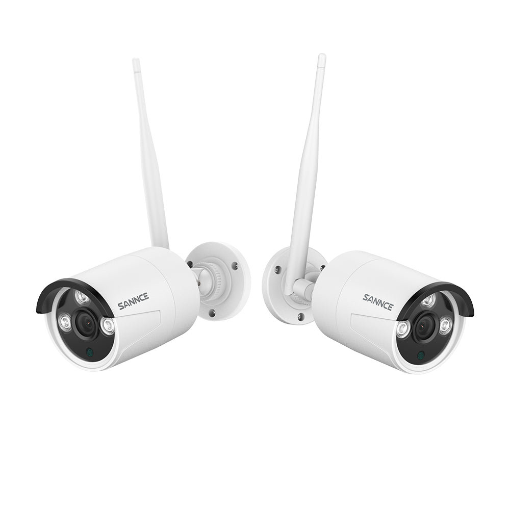 8MP Wireless Security Camera, 2PCS Wi-Fi IP Cameras for SANNCE N98WHG NVR, Human Detection& Smart Motion Alerts, 100ft Night Vision, Two-Way Audio, Work with Alexa