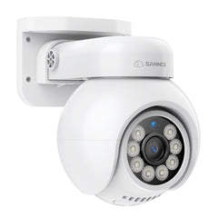10 Channel 4K PoE CCTV System with 4 Cameras, 8MP Outdoor Pan-Tilt IP Cameras, AI Detection, Smart Tracking, Color Night Vision, H.265+, Two-Way Audio