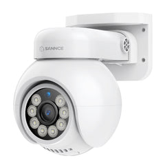 10 Channel 4K PoE CCTV System with 4 Cameras, 8MP Outdoor Pan-Tilt IP Cameras, AI Detection, Smart Tracking, Color Night Vision, H.265+, Two-Way Audio