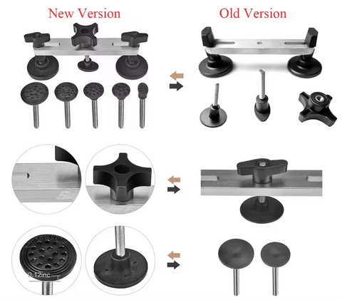 Powerful Metal Car Dent Puller Kit - Paintless Dent Repair Tool For Body, Glass & Mirrors