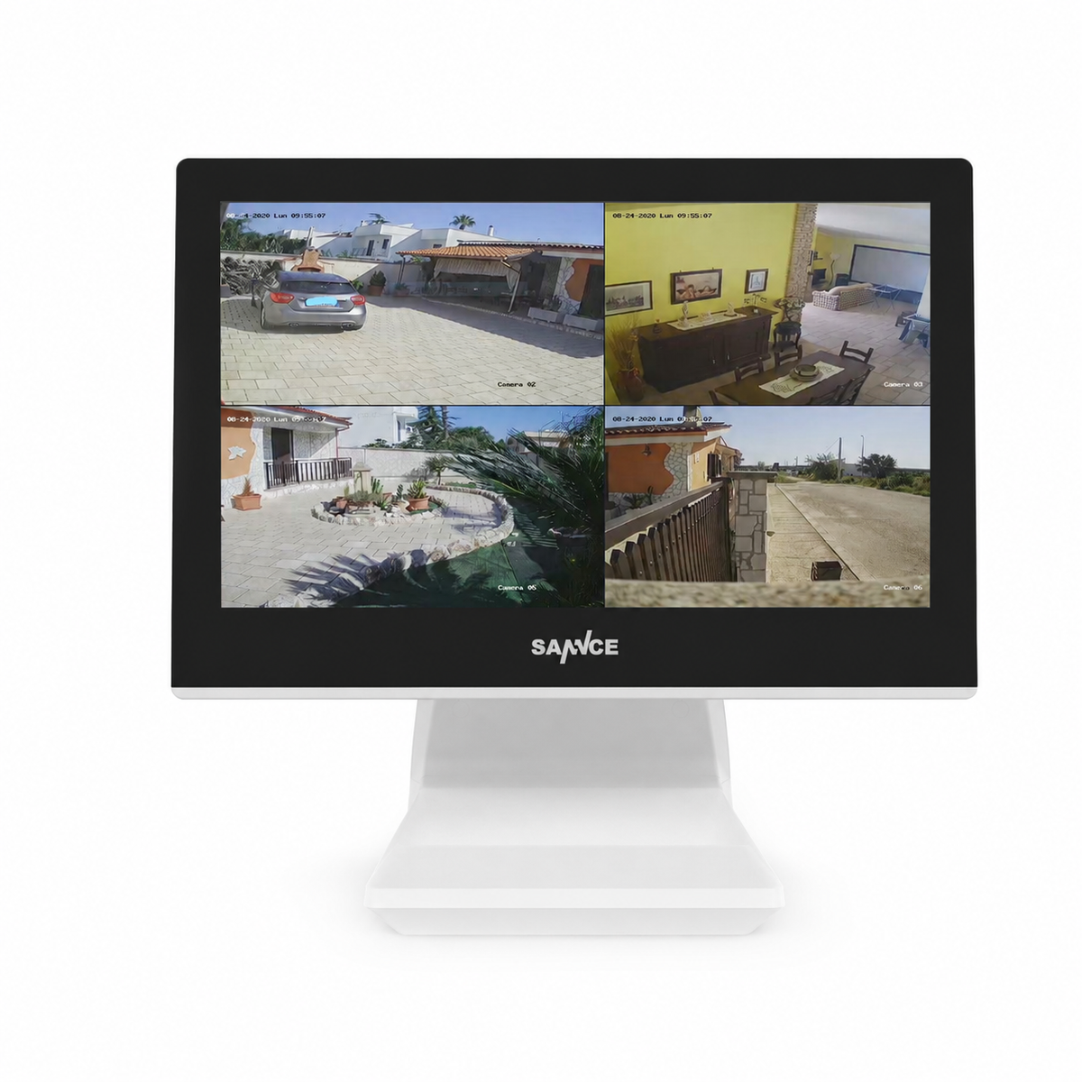 2K Super HD 10 Channel NVR, 10.1'' LCD Monitor, Smart Motion Alerts, AI Human Recognition, Work with Alexa