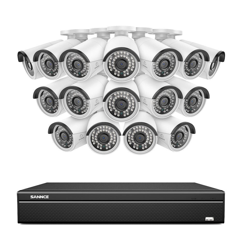 16 Channel 4K PoE Security Camera System, 8MP Outdoor PoE IP Cameras, ONVIF Supported NVR, Two-Way Audio, Smart Human/Vehicle Detection