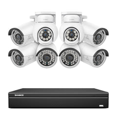 16 Channel 4K PoE Bullet & PTZ Security Camera System, 8MP Outdoor PoE IP Cameras, Pan & Tilt, ONVIF Supported NVR, Two-Way Audio, Smart Human/Vehicle Detection(2x PT Cameras+6x IP Cameras)