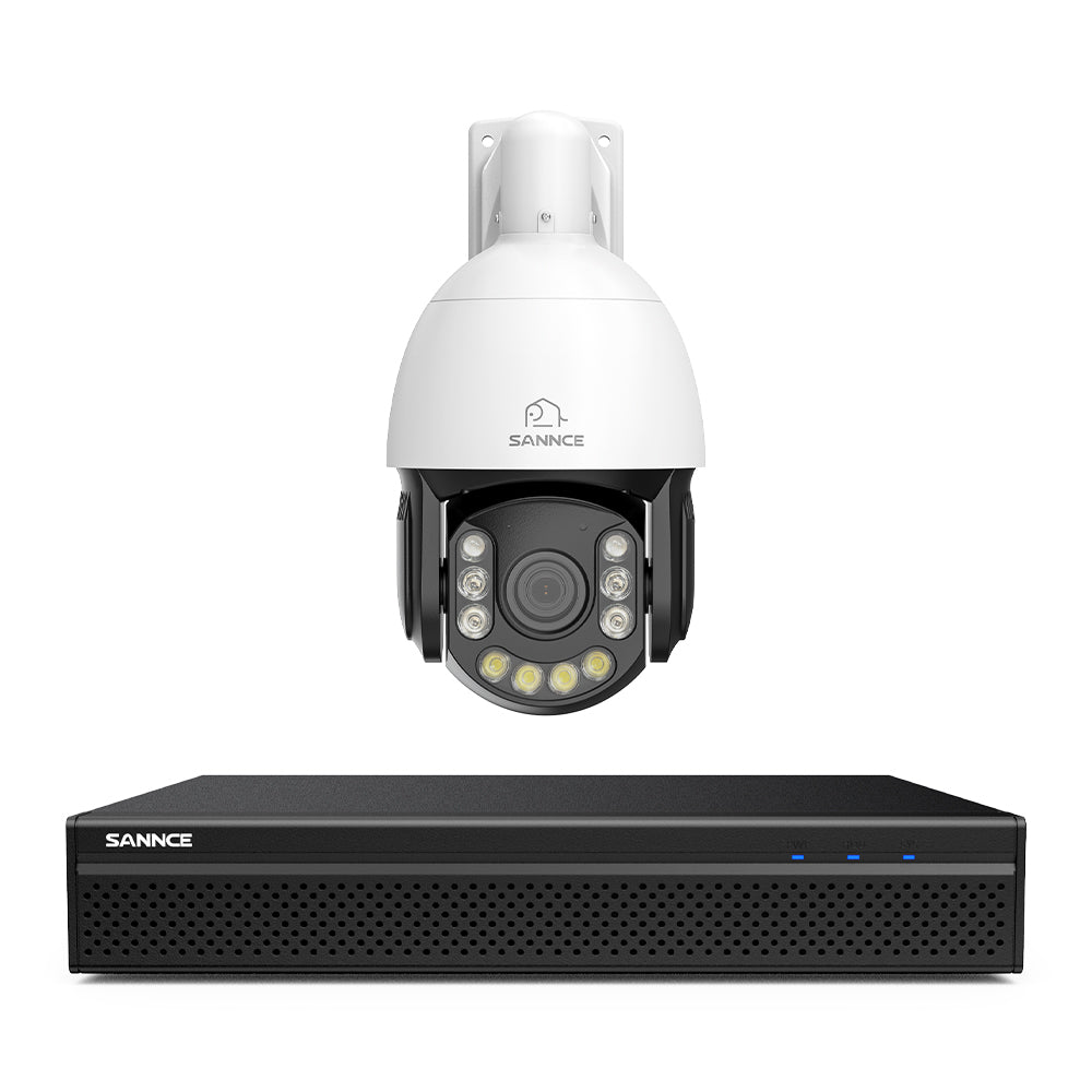 4K 8-Channel PoE SKcurity NVR System with 20X PTZ 8MP Camera, Auto Tracking, Two-Way Audio, Night Vision
