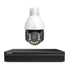 4K 8-Channel PoE Security NVR System with 20X PTZ 8MP Camera, Auto Tracking, Two-Way Audio, Night Vision