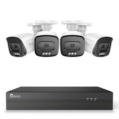 Camstro 5MP 8-Channel POE CCTV Camera Security System, 4K NVR w/4 5MP IP Cameras, Color Night Vision, Customized Motion Area, Comprehensive Smart Detection, Two-Way Audio Intercom, IP67 Weatherproof
