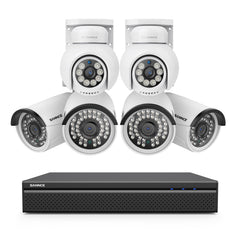 16 Channel 4K PoE Bullet & PTZ Security Camera System, 8MP Outdoor PoE IP Cameras, Pan & Tilt, ONVIF Supported NVR, Two-Way Audio, Smart Human/Vehicle Detection(2x PT Cameras+4x IP Cameras)