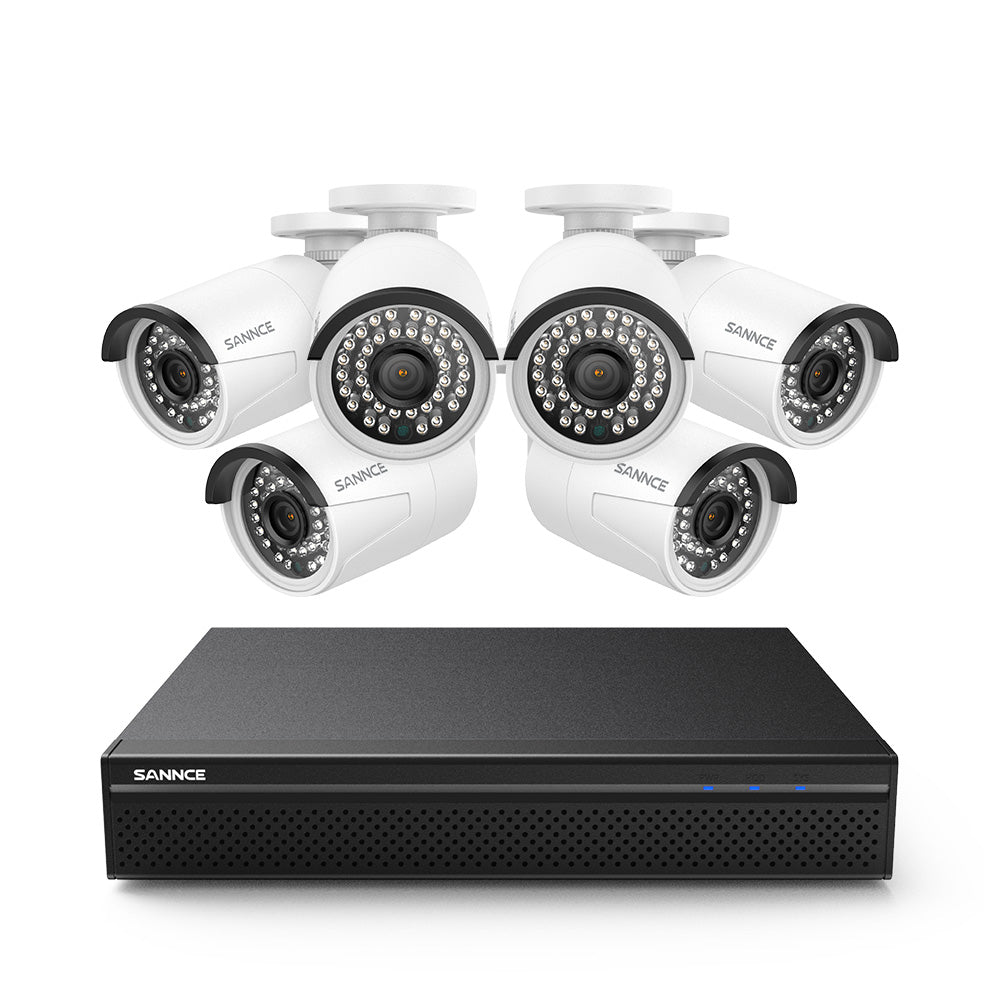 8 Channel 6 Camera 5MP PoE NVR IP Security System | SANNCE Store ...