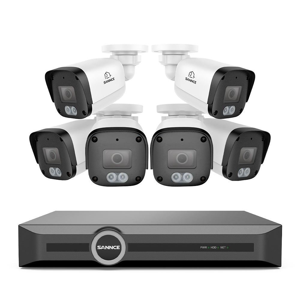 5MP 8 Channel PoE Security System, 6MP NVR, S+265., Human & Vehicle Detection, Smart Playback, Smart Notification with Image Attached