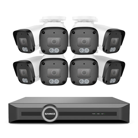 5MP 8 Channel PoE Security System, 6MP NVR, S+265., Human & Vehicle Detection, Smart Playback, Smart Notification with Image Attached