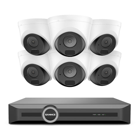 5MP 8 Channel PoE Security System, 6MP NVR, S+265., Human & Vehicle Detection, Smart Playback, Smart Notification with Image Attached