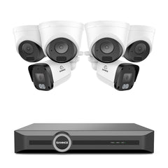 5MP 8 Channel PoE Security System, 6MP NVR, S+265., Human & Vehicle Detection, Smart Playback, Smart Notification with Image Attached