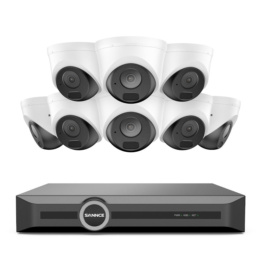 5MP 8 Channel PoE Security System, 6MP NVR, S+265., Human & Vehicle Detection, Smart Playback, Smart Notification with Image Attached