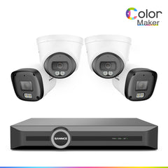 3MP 8-Channel PoE Security Camera System with 6MP NVR, F1.0 Full Color Night Vision, 4Pcs 2K Cameras, AI Human & Vehicle Detection, S+265