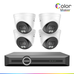 NCR300 - 3MP 8-Channel PoE Security Camera System with 6MP NVR, F1.0 Full Color Night Vision, 4Pcs 2K Cameras, AI Human & Vehicle Detection, S+265