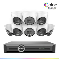 3MP 8-Channel PoE Security Camera System with 6MP NVR, F1.0 Full Color Night Vision, 8Pcs 2K Cameras, AI Human & Vehicle Detection, S+265