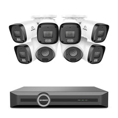 3MP 8 Channel PoE Security System, 6MP NVR, S+265., Smart Motion Detection, Smart Playback, Smart Notification with Image Attached
