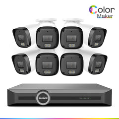 3MP 8-Channel PoE Security Camera System with 6MP NVR, F1.0 Full Color Night Vision, 8Pcs 2K Cameras, AI Human & Vehicle Detection, S+265