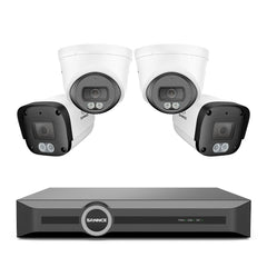 4K PoE Security Camera System w/ Audio, AI Detection, Dual-Light Color Night Vision, IP67 Waterproof (8CH+4 Cams)