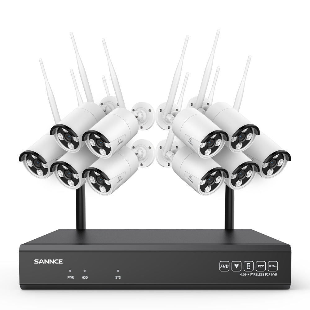 4K 16-Channel Wireless Security Camera System, 8MP NVR, 8MP WiFi IP Camera, Two-Way Audio, IP66 Waterproof, Smart AI Human Detection, Work With Alexa