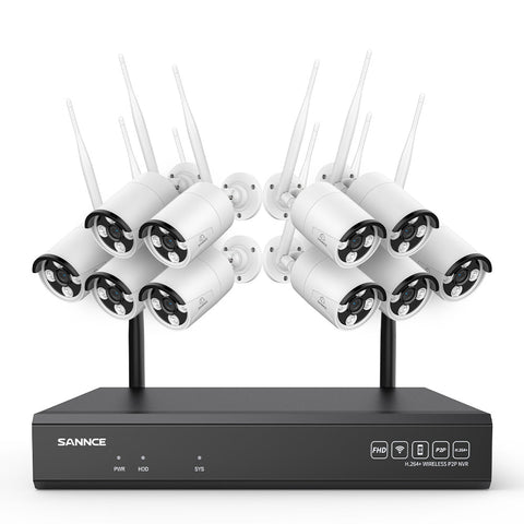 4K 16-Channel Wireless Security Camera System, 8MP NVR, 8MP WiFi IP Camera, Two-Way Audio, IP66 Waterproof, Smart AI Human Detection, Work With Alexa