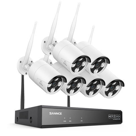 3MP 16-Channel Wireless Security Camera System, 8MP NVR, 3MP WiFi IP Camera, Two-Way Audio, IP66 Waterproof, Smart AI Human Detection, Work With Alexa