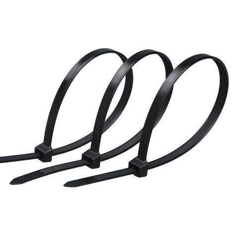 Cable Zip Ties, Pack of 100 Black Assorted Sizes 12/8/6/4 Inch, Multi-Purpose Self-Locking Nylon Cable Cord Management ,Plastic Wire Ties for Home, Office, Garden, Workshop