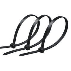 Cable Zip Ties, Pack of 100 Black Assorted Sizes 12/8/6/4 Inch, Multi-Purpose Self-Locking Nylon Cable Cord Management ,Plastic Wire Ties for Home, Office, Garden, Workshop