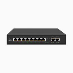 8-Port Fast Ethernet PoE Switch with Metal Casing, Desktop or Wall Mount