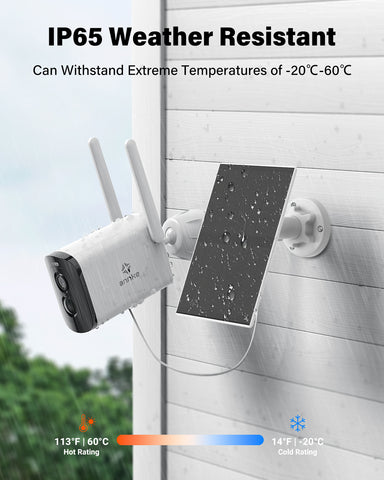 3W Solar Panel for Security Camera, Compatible with all USB-C Port Cameras, IP65 Waterproof