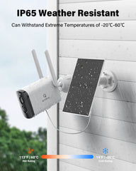 3W Solar Panel for Security Camera, Compatible with all USB-C Port Cameras, IP65 Waterproof