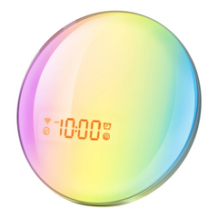 Wake-up Light with 9 Colour Modes, Two Independent Alarm Clocks, 5 Ringtones, 11 Sleep Sound Effects