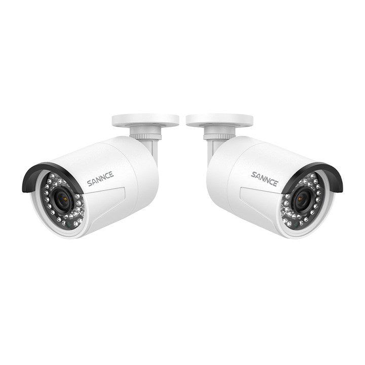 5MP Super HD PoE Security Outdoor IP Camera w/ Audio Recording for SANNCE NVR N98PBD/N96PBK (2-Pack)