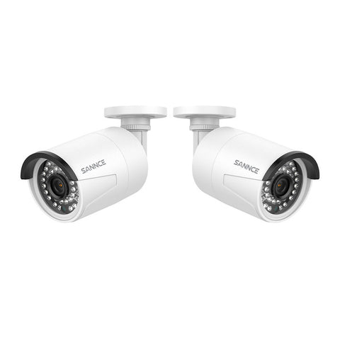 5MP Super HD PoE Security Outdoor IP Camera w/ Audio Recording for SANNCE NVR N98PBD/N96PBK (2-Pack)