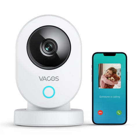 2K Indoor Security Camera for Home, 360 Degree Pet Dog Camera for Baby/Nanny, Wireless Surveillance Camera w/ One-Touch Call, 2-Way Audio, Motion Detection, Works with Alexa & Google Assistant