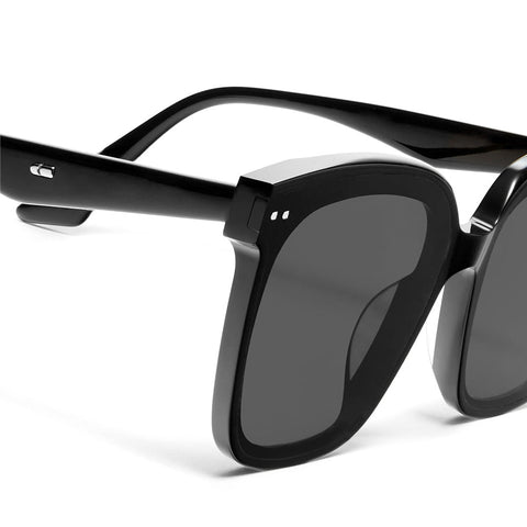 Square Polarized Sunglasses for Women Men Oversized Vintage Shades, Acetate Frame with Nylon Lens