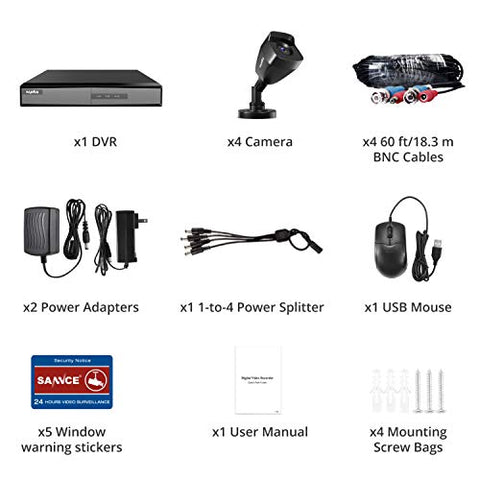 8 Channel 4 Cameras 1080p Full HD CCTV Security System with 1TB