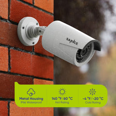 10 Channel 4K PoE Security Camera System, 8PCS 8MP Outdoor Metal IP Cameras, AI Human/Vehicle Detection, H.265+ Video Compression, Two-Way Audio
