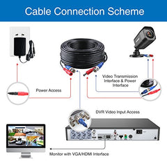 4-Pack 30M / 100 ft BNC Video Power CCTV Camera Cable (Black)