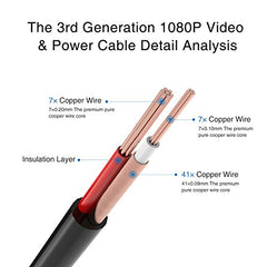 4-Pack 30M / 100 ft BNC Video Power CCTV Camera Cable (Black)