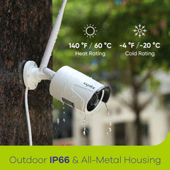 3MP 8-Channel Wireless CCTV Camera System, 8MP NVR + 4pcs 3MP WiFi IP Cameras, Audio Recording, AI Human Detection, Work With Alexa