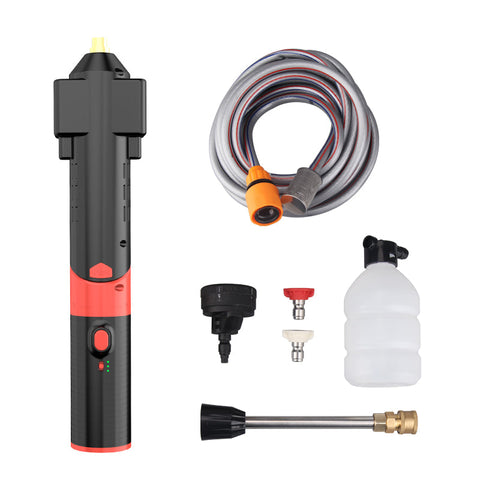 Wireless Portable Car Washing Water Spray Gun, Cordless, 200W / 24V / 30Bar High-Pressure w/ 12000mAh Rechargeable Battery Cordless Washer Nozzle Cleaning Tools For Car & Garden