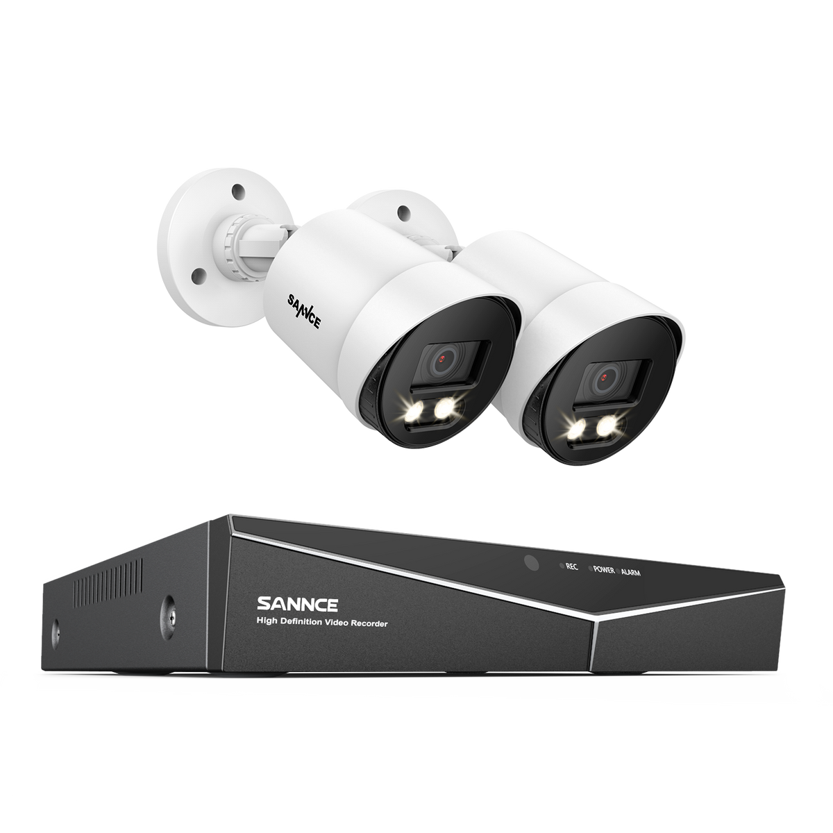 8 Channel 1080P Full-Color Security Camera System - Hybrid DVR, 2PCS Warm-Light Cameras, Outdoor & Indoor, Smart Motion Detection, Remote Access