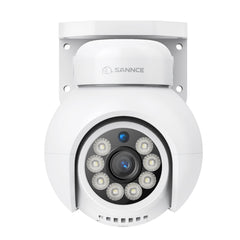 4K 8MP UHD PoE Security Outdoor PT IP Camera - Pan & Tilt, Smart Vehicle Detection, Two-way Audio, Up to 256G TF card storage, Support Onvif, work with SANNCE N98PBD/N96PBK