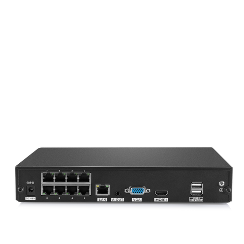 4K 8 Channel H.265+ Security PoE NVR - up to 10CH for 8 x PoE Cameras + 2 x WiFi IP Cameras, ONVIF Supported, Audio Recording