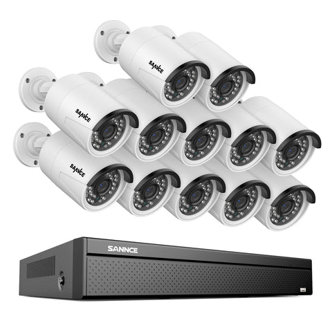 16 Channel 4K PoE Security Camera System, 8MP Outdoor PoE IP Cameras, ONVIF Supported NVR, Two-Way Audio, Smart Human/Vehicle Detection