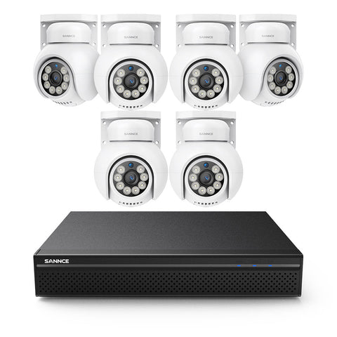 8 Channel 4K PoE PT Security Camera System, 8MP Pan & Tilt IP Cameras, Smart Person/Vehicle Alerts, 2-Way Audio