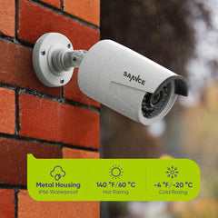 4K 8-Channel Wired PoE Security NVR System with 8 5MP Bullet CCTV IP Cameras, Audio Recording