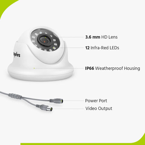 1080p 4 Channel DVR w/ 2 2MP Outdoor Dome Security Camera System, 10.1’’ LCD Colorful Monitor